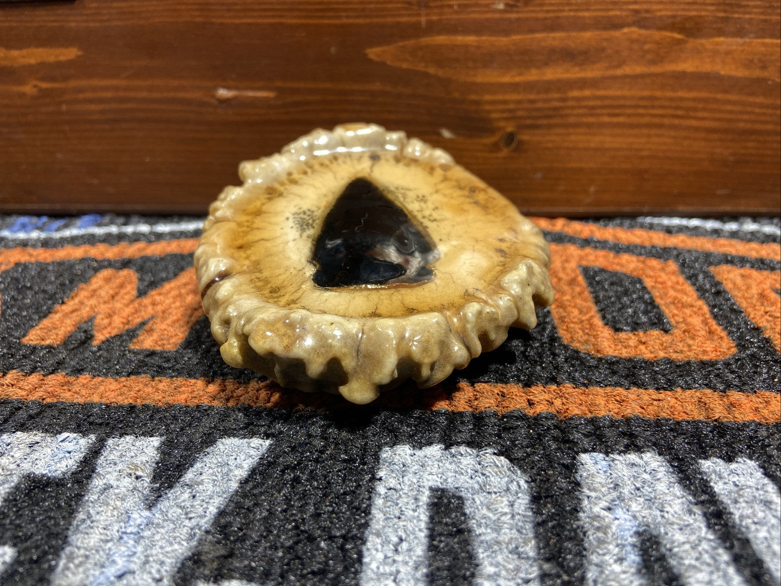 Elk Antler Burr Handcrafted Folk Art Vintage Belt Buckle With Arrowhead