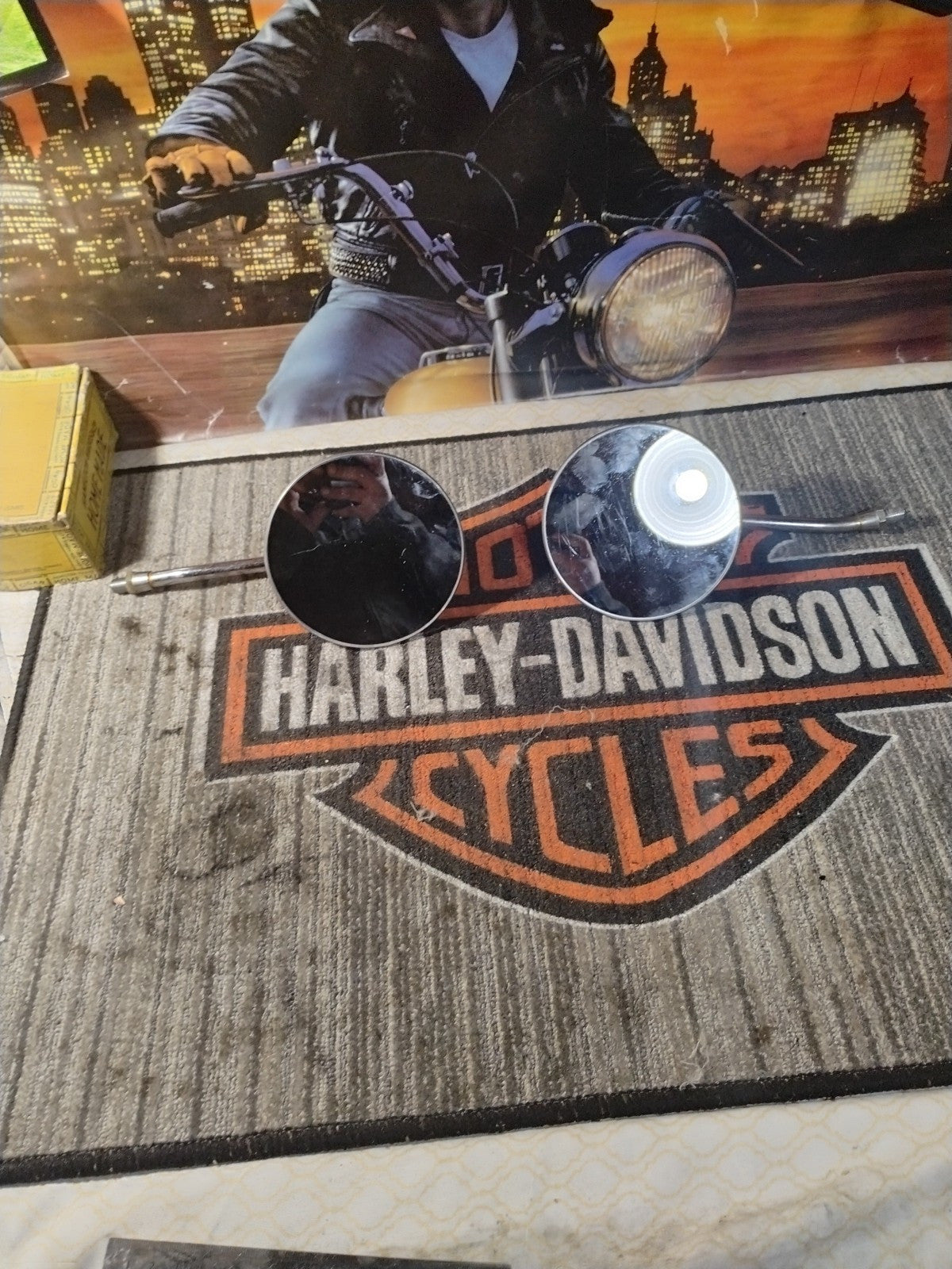 Chrome Motorcycle Rearview Mirrors For Honda CB 350 450 550 600 650 750 900 10mm