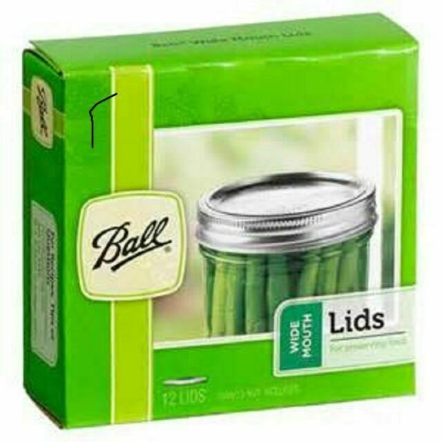 Ball 42000 Wide Mouth Dome Lid Silver 12 Count Vintage Mug Cup Jar Prop Movie